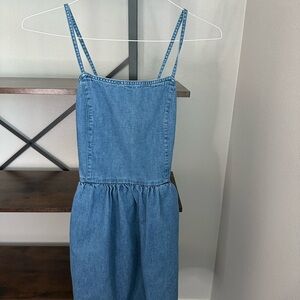MADEWELL Blue Denim Spaghetti Strap Dress Sz 2